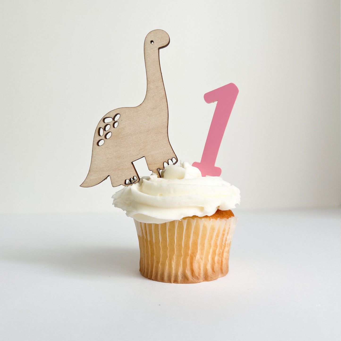 Dinosaur Cupcake Topper - Dino Theme Decor Girl - Boy - Dinosaur Birthday Party - Decorations - Party Decor - Custom Name - Number Custom