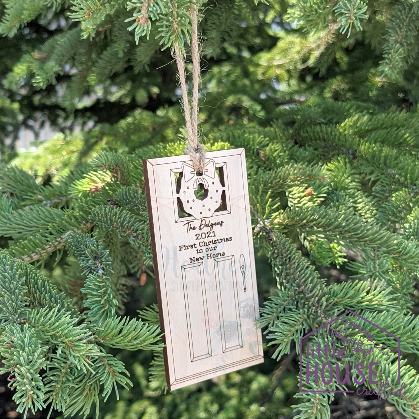 New Home Christmas Ornament - 2021 - First Christmas in our new Home - Personalized - Laser Engraved - Family - Memory - Keepsake - Realtor