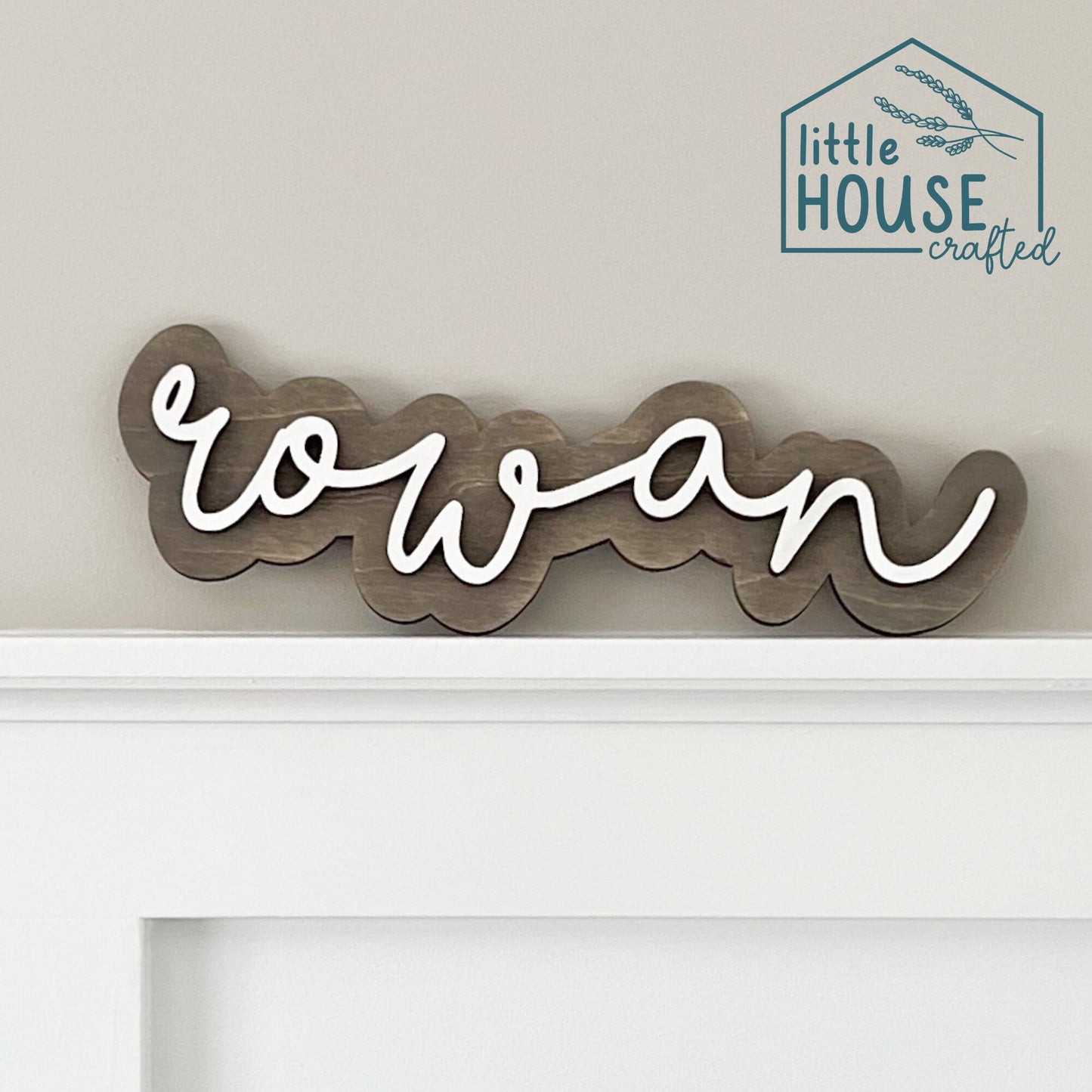 Wooden Nursery Sign - Kids Room - Playroom - Name Sign - Name Cutout - Layered Baby Name Sign - Custom - Home Decor