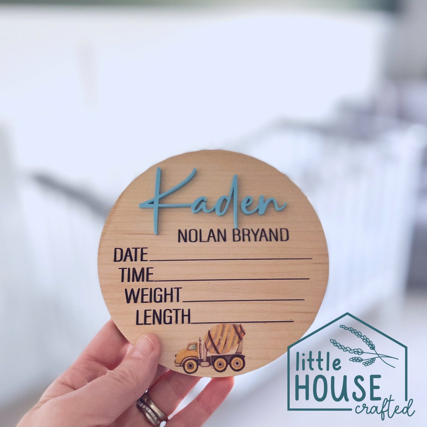 Wooden Birth Announcement Sign