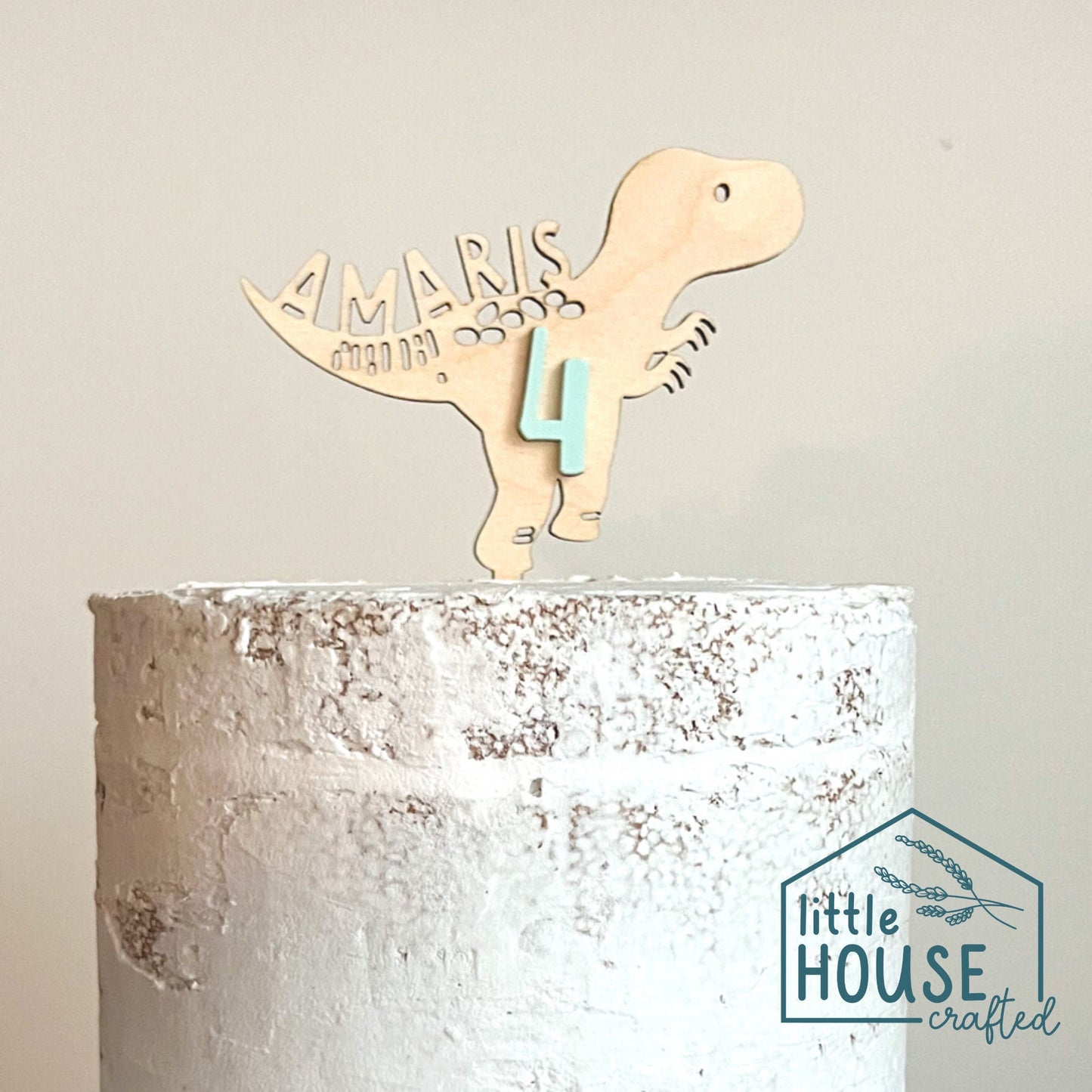 Personalized Dino Topper - TREX - Birthday - Dino Themed Birthday - Birthday Cake Topper - Party Decorations - Party Decor - All ages
