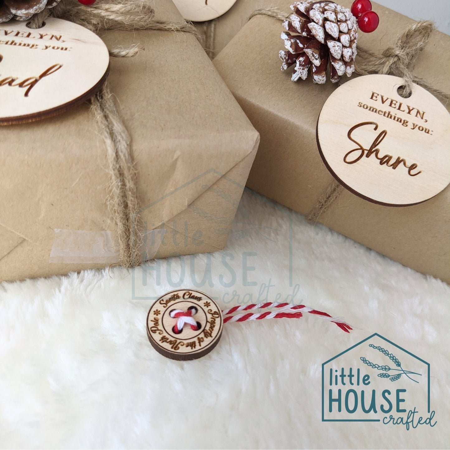 Santa Missing Button - Christmas Decor - Kids Christmas Decor - Christmas Keepsake - Christmas Decoration- Santa Lost Button - Santa Claus