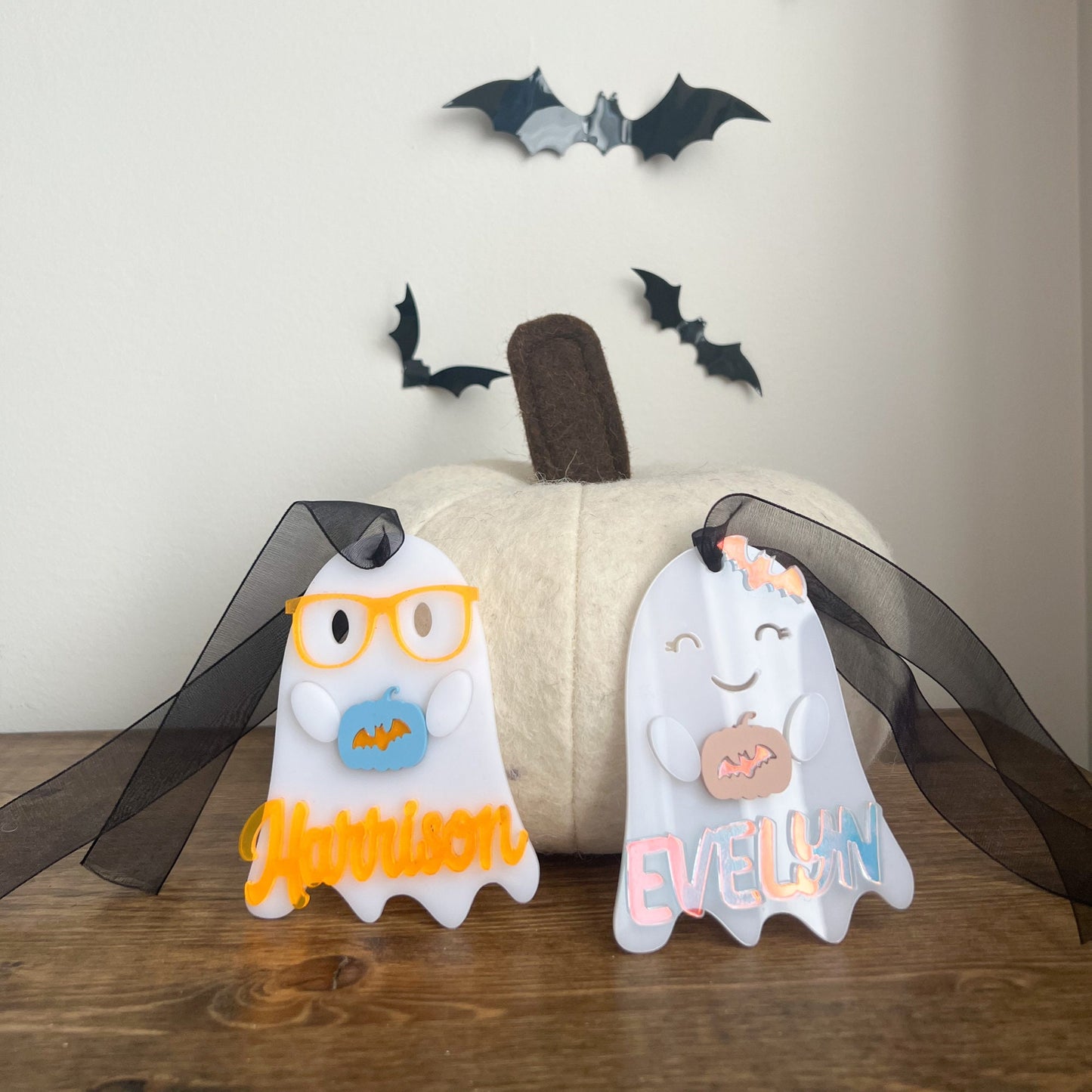 Halloween Bag Tag - Ghost Bag Tag - Trick or Treat Bag Tag - Personalized Tags - Halloween Basket Tag - Ghost - Acrylic Tag