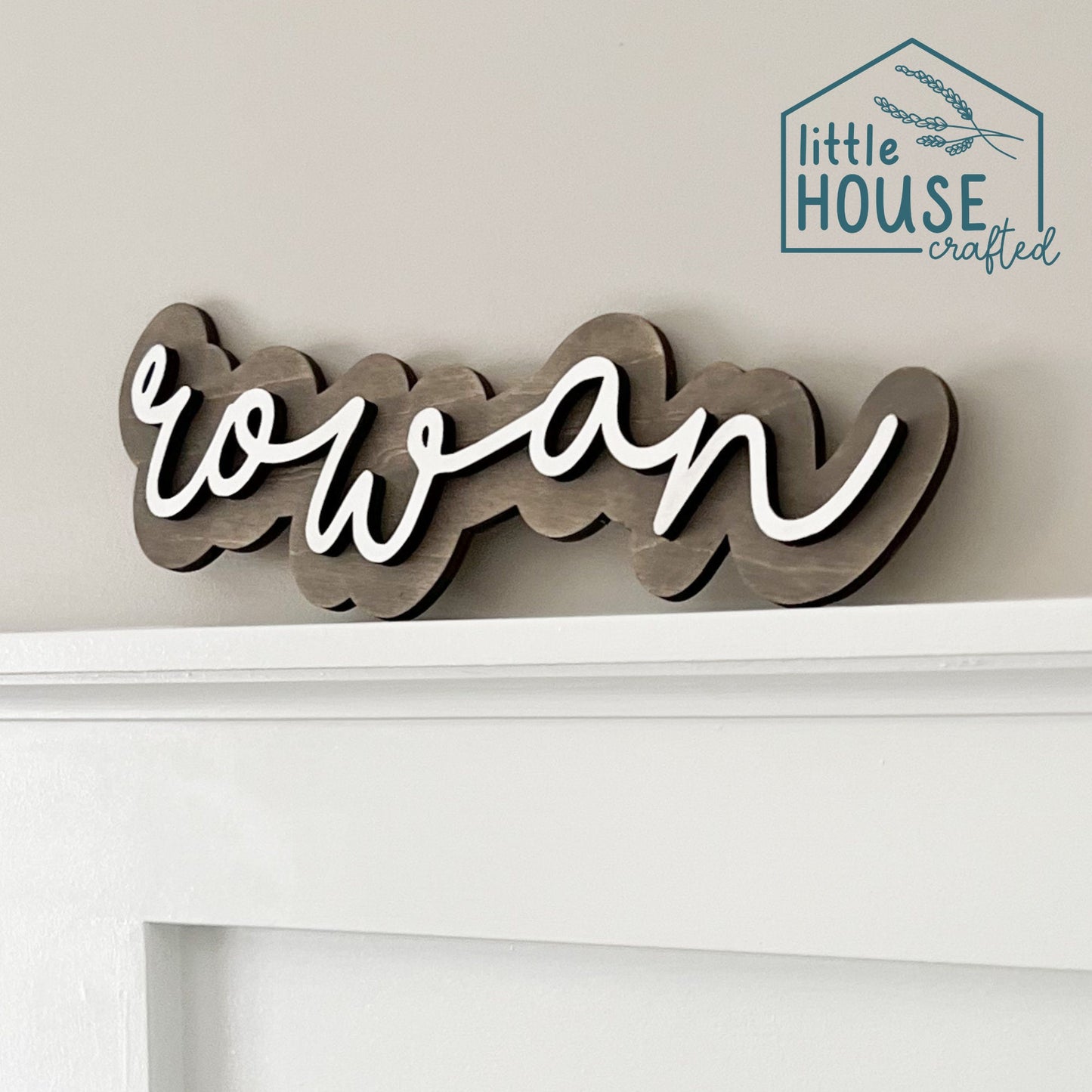 Wooden Nursery Sign - Kids Room - Playroom - Name Sign - Name Cutout - Layered Baby Name Sign - Custom - Home Decor