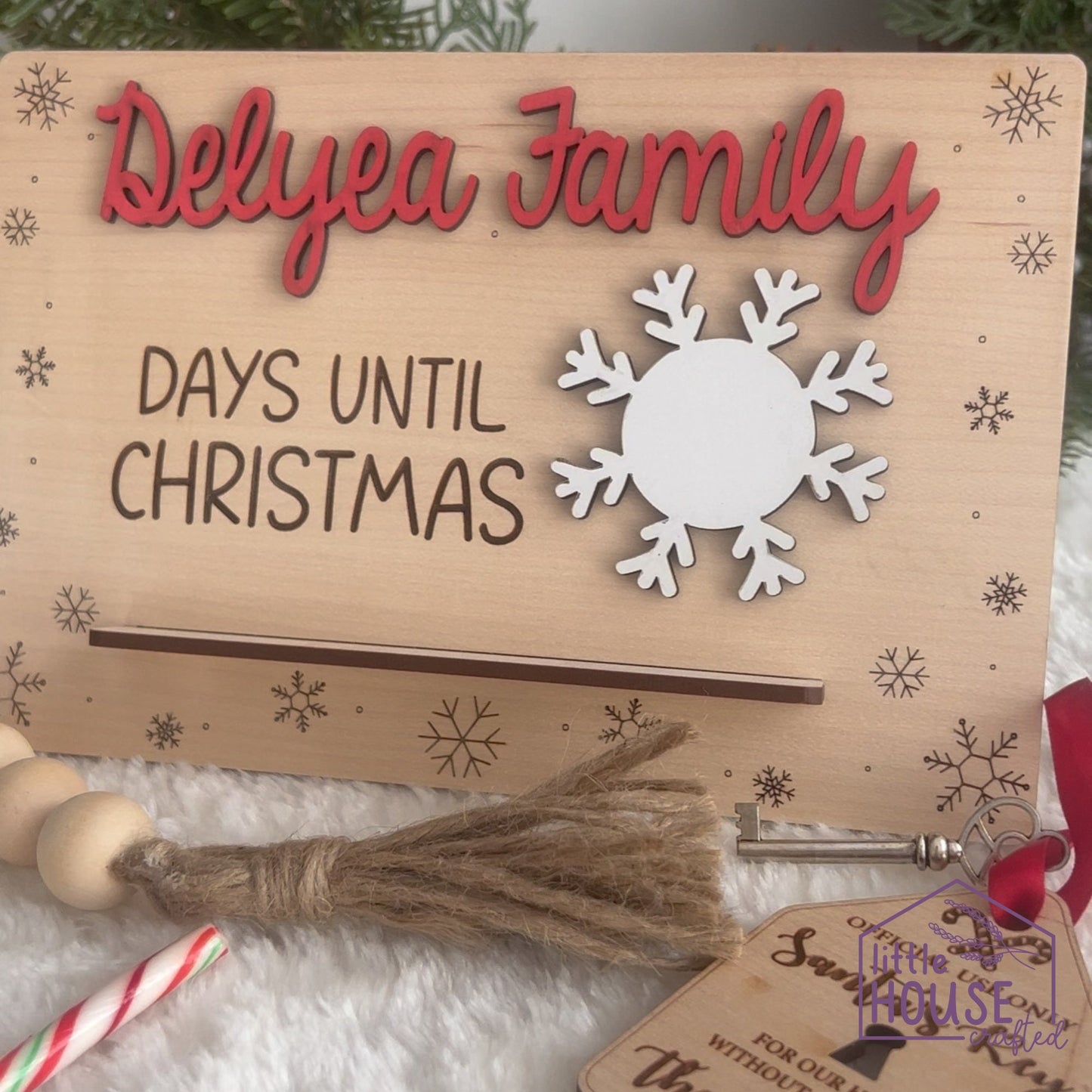 Countdown to Christmas - Christmas Sign - Santa Claus - Days Until Christmas Sign - Advent Calendar - Whiteboard - Standing Sign - Family
