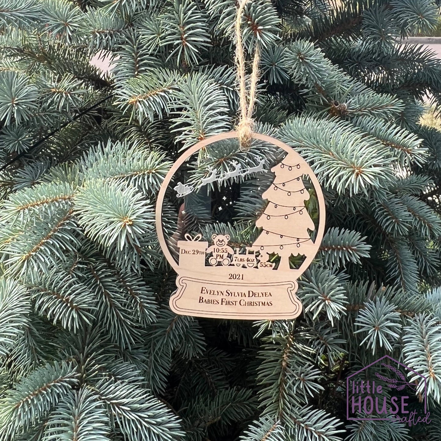 Baby's First Christmas Ornament - Birth Stats Christmas Ornament - Personalized Baby Christmas Ornament - Newborn Christmas Ornament