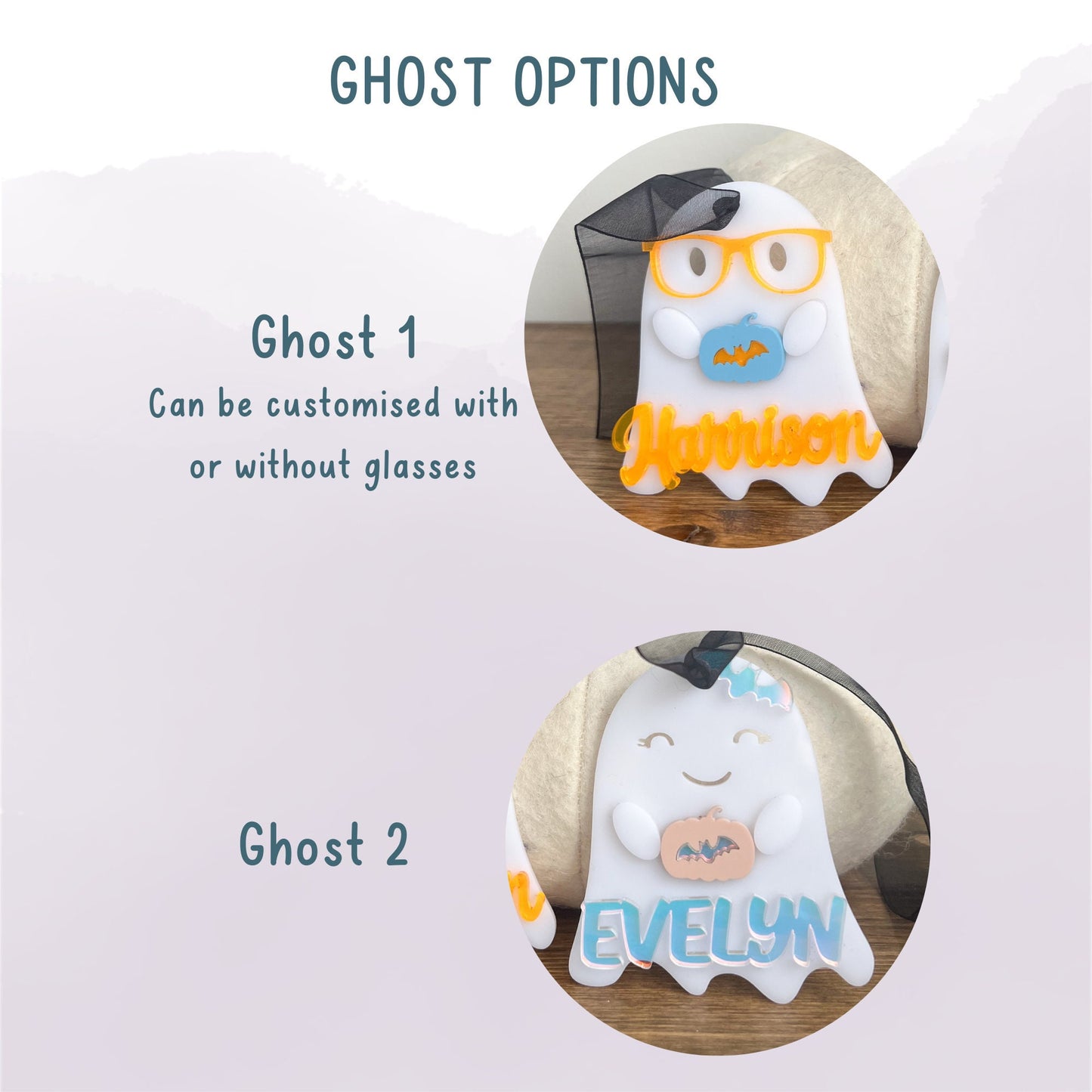 Halloween Bag Tag - Ghost Bag Tag - Trick or Treat Bag Tag - Personalized Tags - Halloween Basket Tag - Ghost - Acrylic Tag