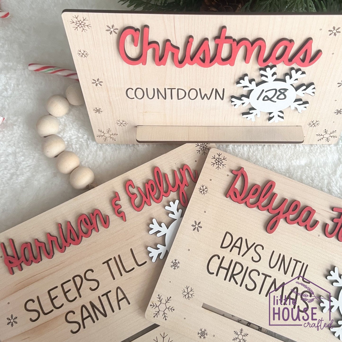 Countdown to Christmas - Christmas Sign - Santa Claus - Days Until Christmas Sign - Advent Calendar - Whiteboard - Standing Sign - Family