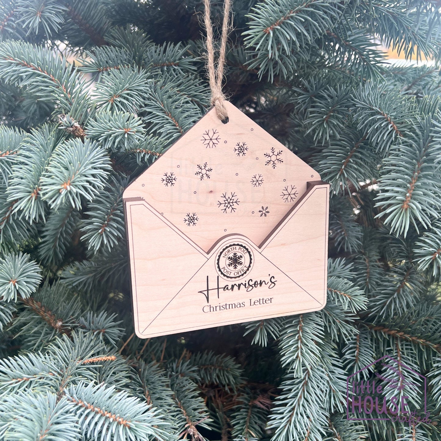 Christmas Santa Letter Ornament - Tradition - Christmas Decor - Santa Envelope - Personalized Santa Envelope - Kids Christmas Ornament