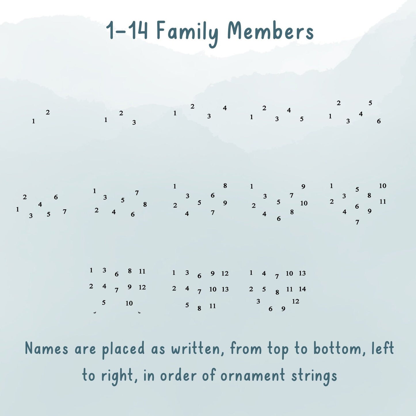 Family Christmas Ornament - 1-22 Members- Personalized - Personalized Engraved Family Ornament - Baby - Pets