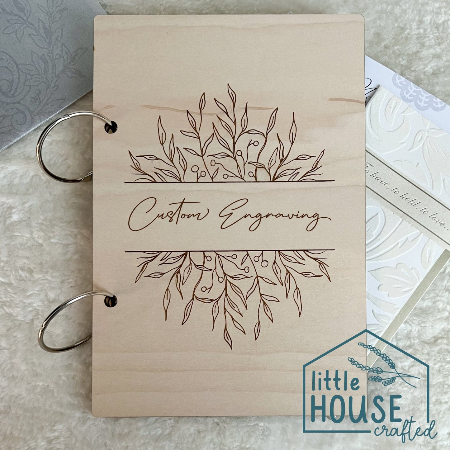 Custom Card Holder - Greeting Card Organizer - Greeting Card Keepsake - Gift - Custom Engraved Gift - Wedding Card Holder