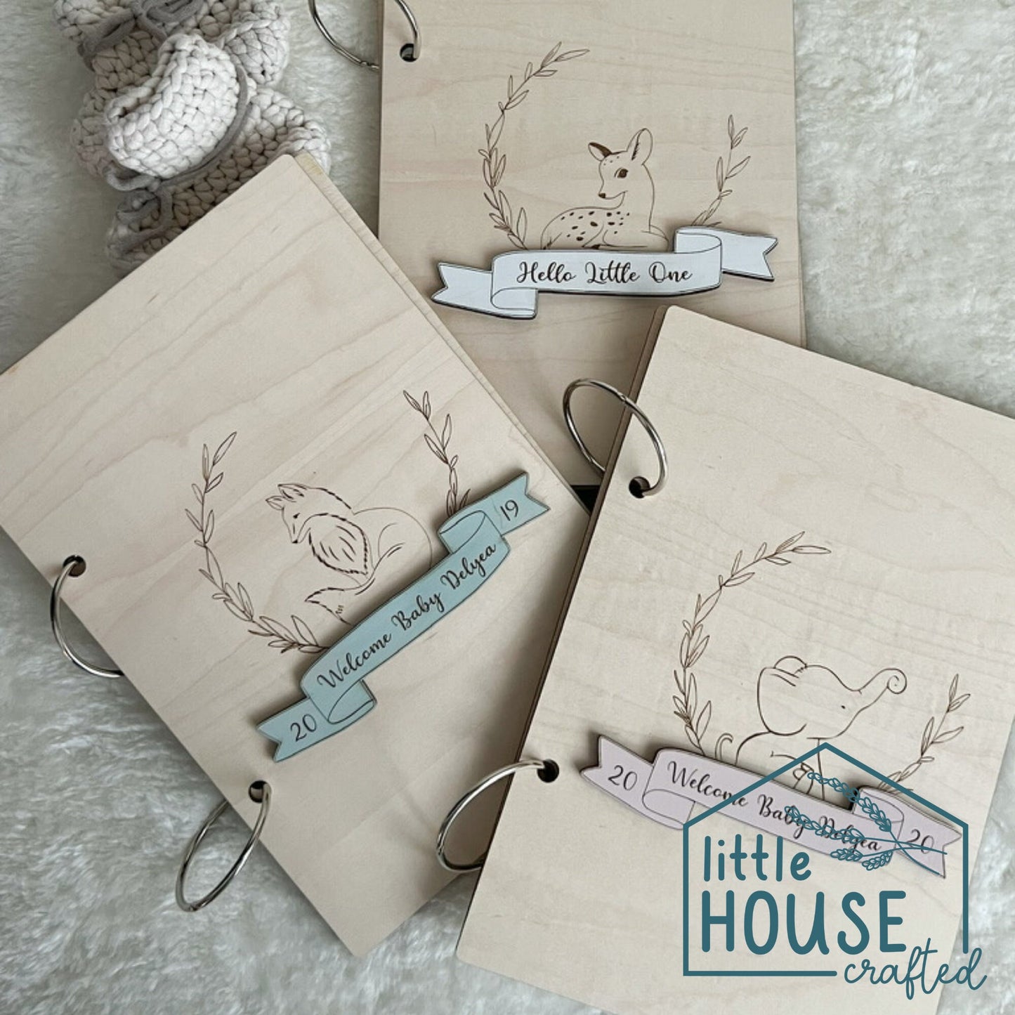 Personalized Baby Card Keepsake Book - Greeting Card Organizer - Greeting Card Keepsake - Gift - Custom Engraved Gift - Baby Greeting Card