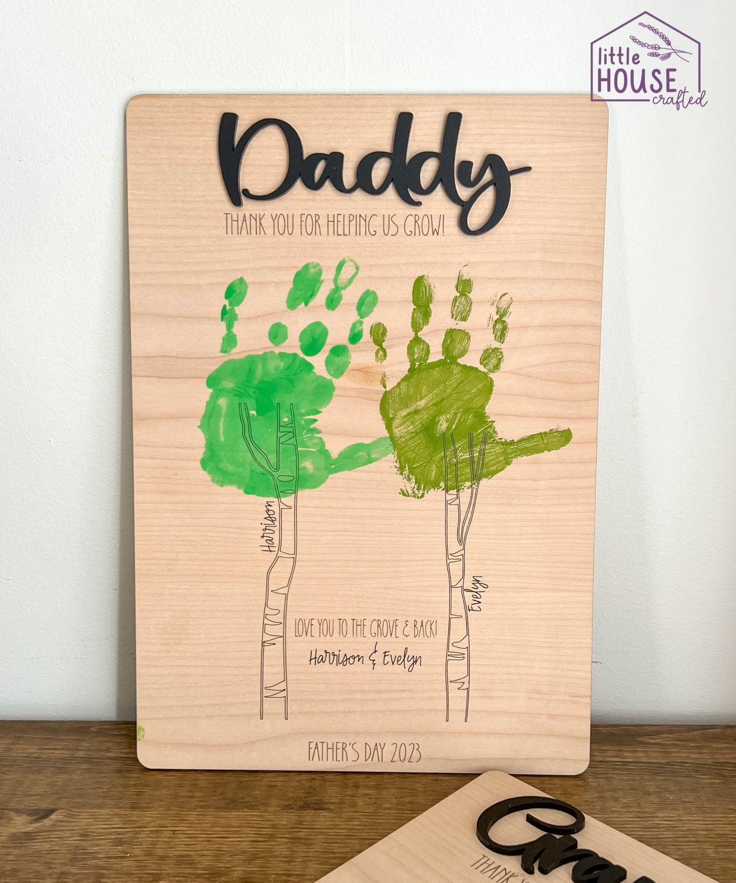 DIY Handprint Sign for Father's Day - Personalized Handprint Sign for Dad - Father's Day Gifts - Handprint Sign - Grandpa - Papa - Custom