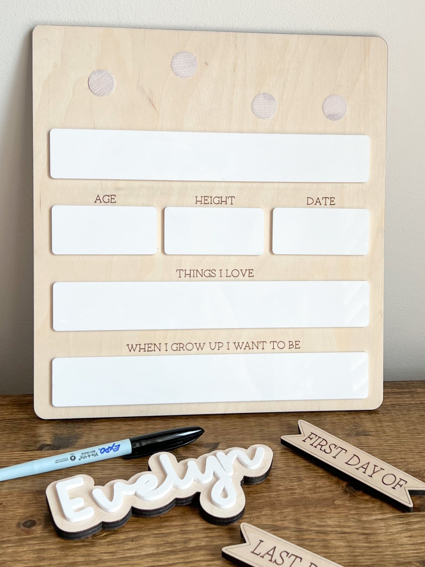 First and Last Day School Sign - Reusable Milestone Board - Back To School - Whiteboard Signage - Photo Prop - Personalized