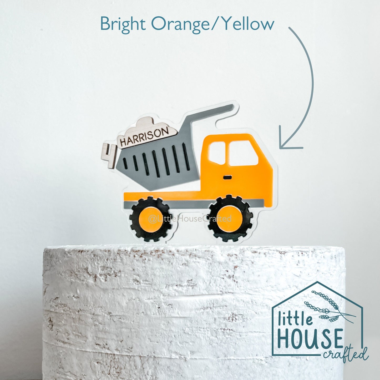 Crawler Crane Custom Cake Topper, Personalized Cake Topper, Construction Vehicles, Birthday Party Decor