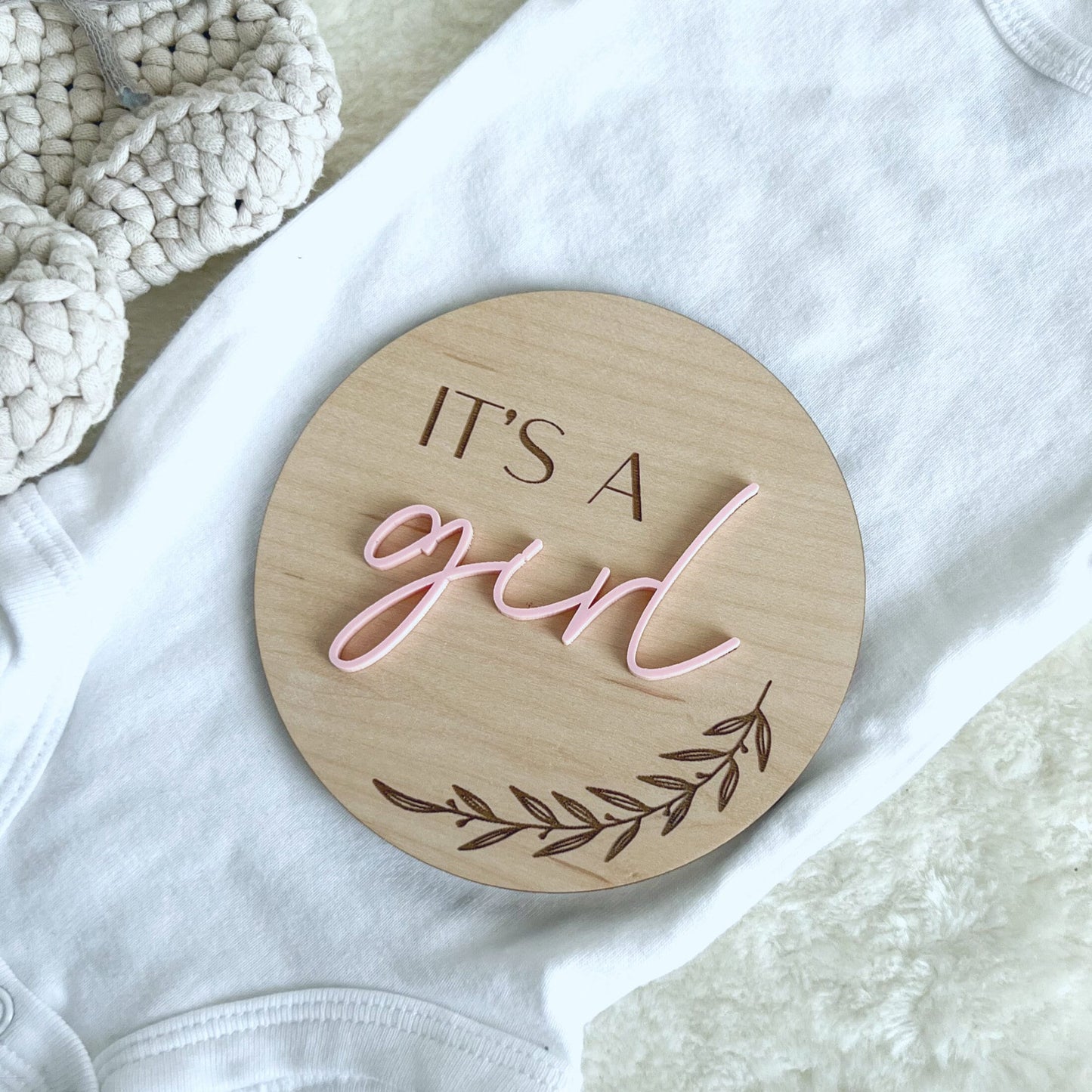 Gender Reveal Sign - It's a Boy - It's a Girl - Baby Hospital Name Sign -Hospital Announcement - Newborn Photo Prop - Birth Announcement