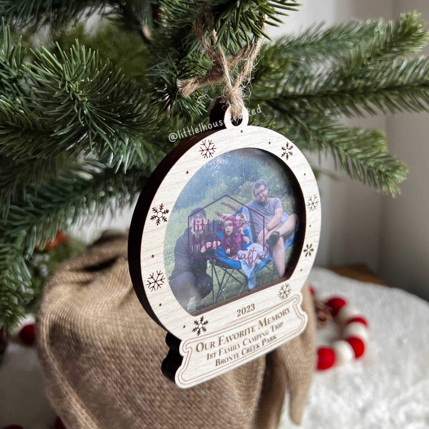 Personalized Snow Globe Photo Ornament - Precious Memories - A Unique Keepsake for Your Holiday Decor - Custom Photo Ornament