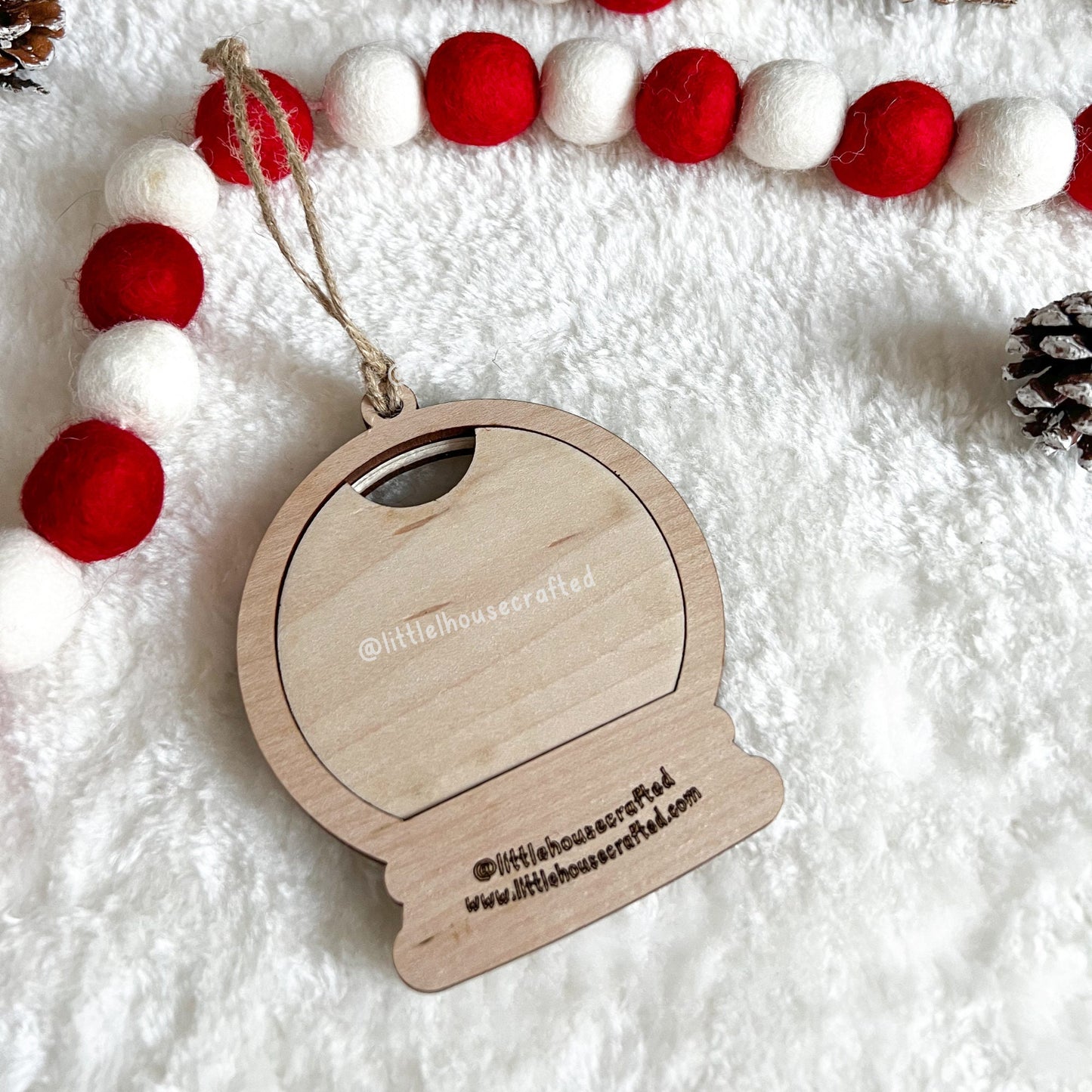 Baby Snow Globe Photo Ornament