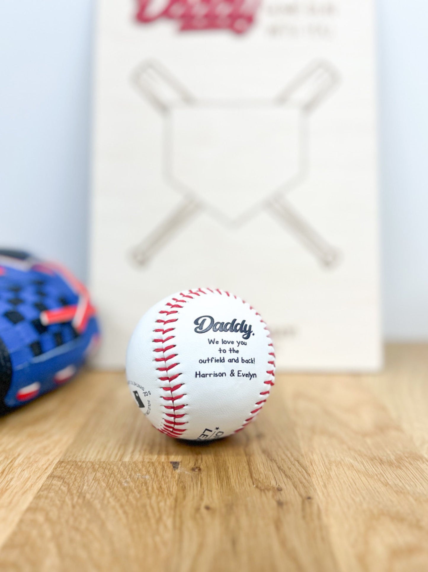 Father's Day Custom Printed Baseball - Personalized Baseball - Father's Day Gift - Custom Printed Photo Gift - Celebrating Dad