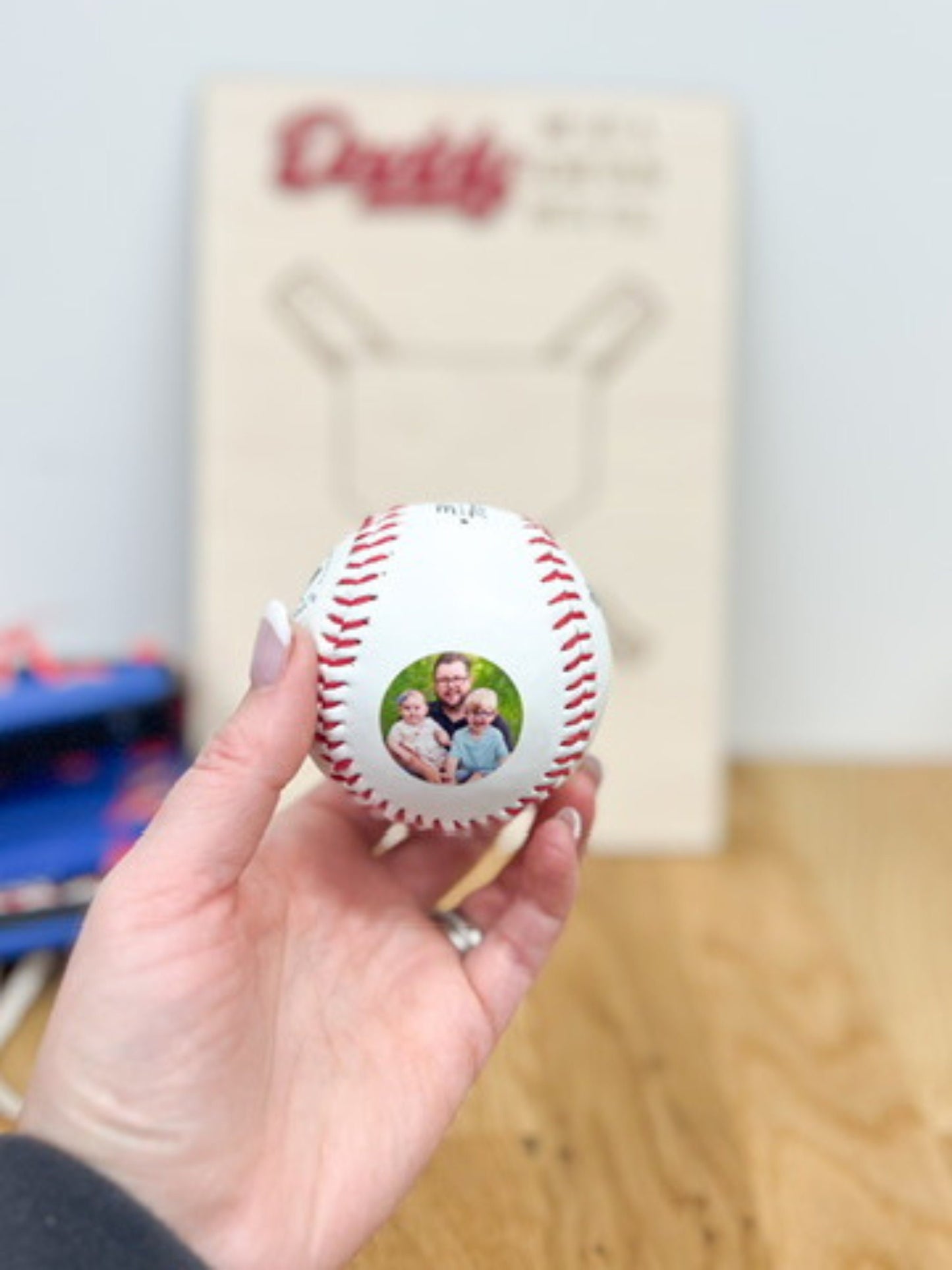 Father's Day Custom Printed Baseball - Personalized Baseball - Father's Day Gift - Custom Printed Photo Gift - Celebrating Dad
