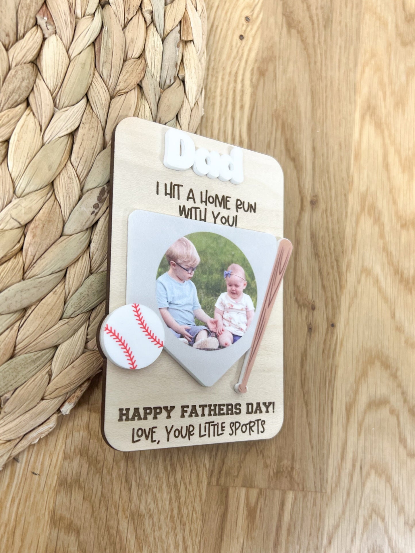 Baseball Father's Day Photo Magnet - Fridge Photo Magnet - Personalized Gift - Baseball Dad - Dad Gift - Father's Day Gift - Gifts for Dad