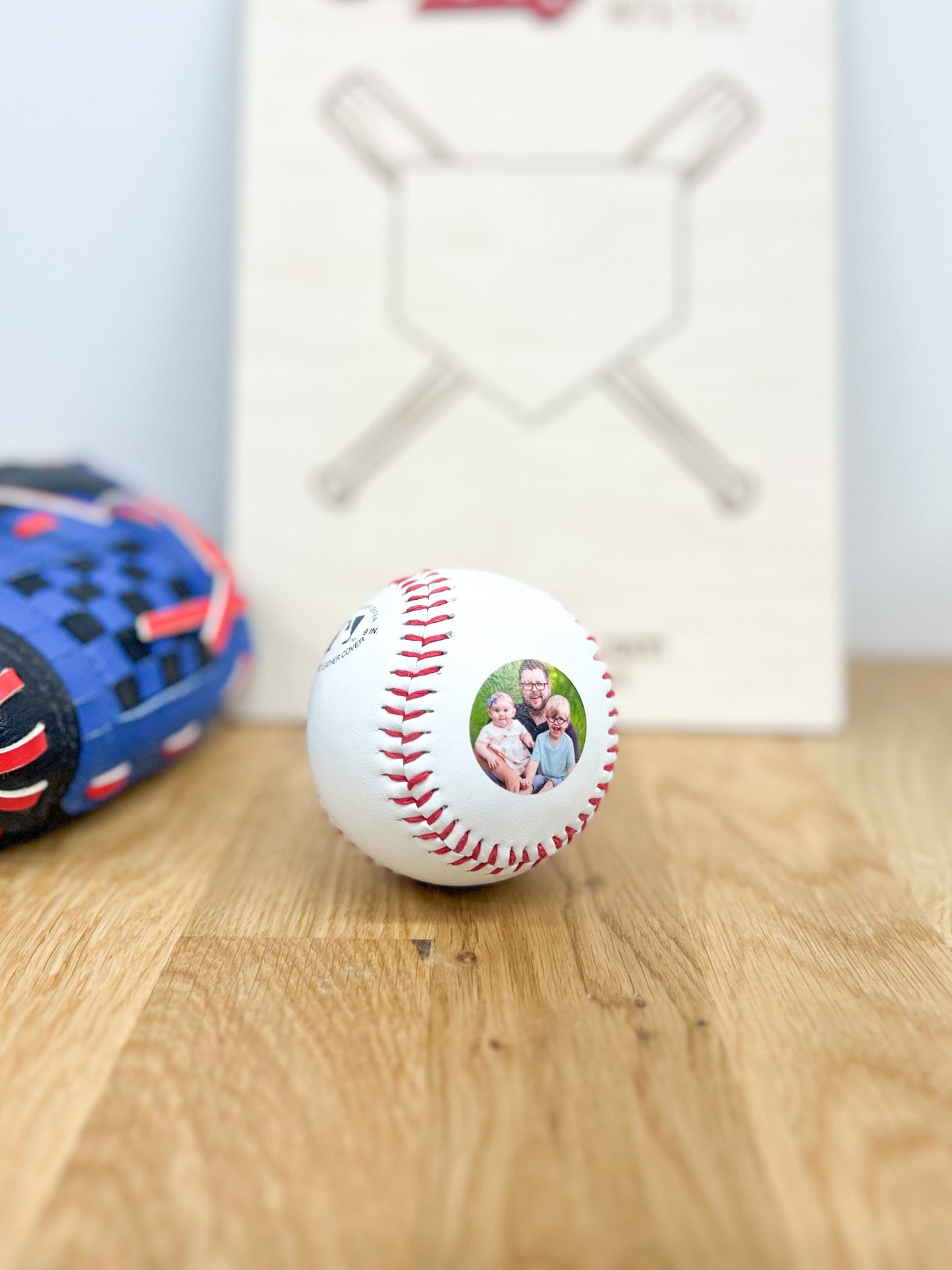 Father's Day Custom Printed Baseball - Personalized Baseball - Father's Day Gift - Custom Printed Photo Gift - Celebrating Dad
