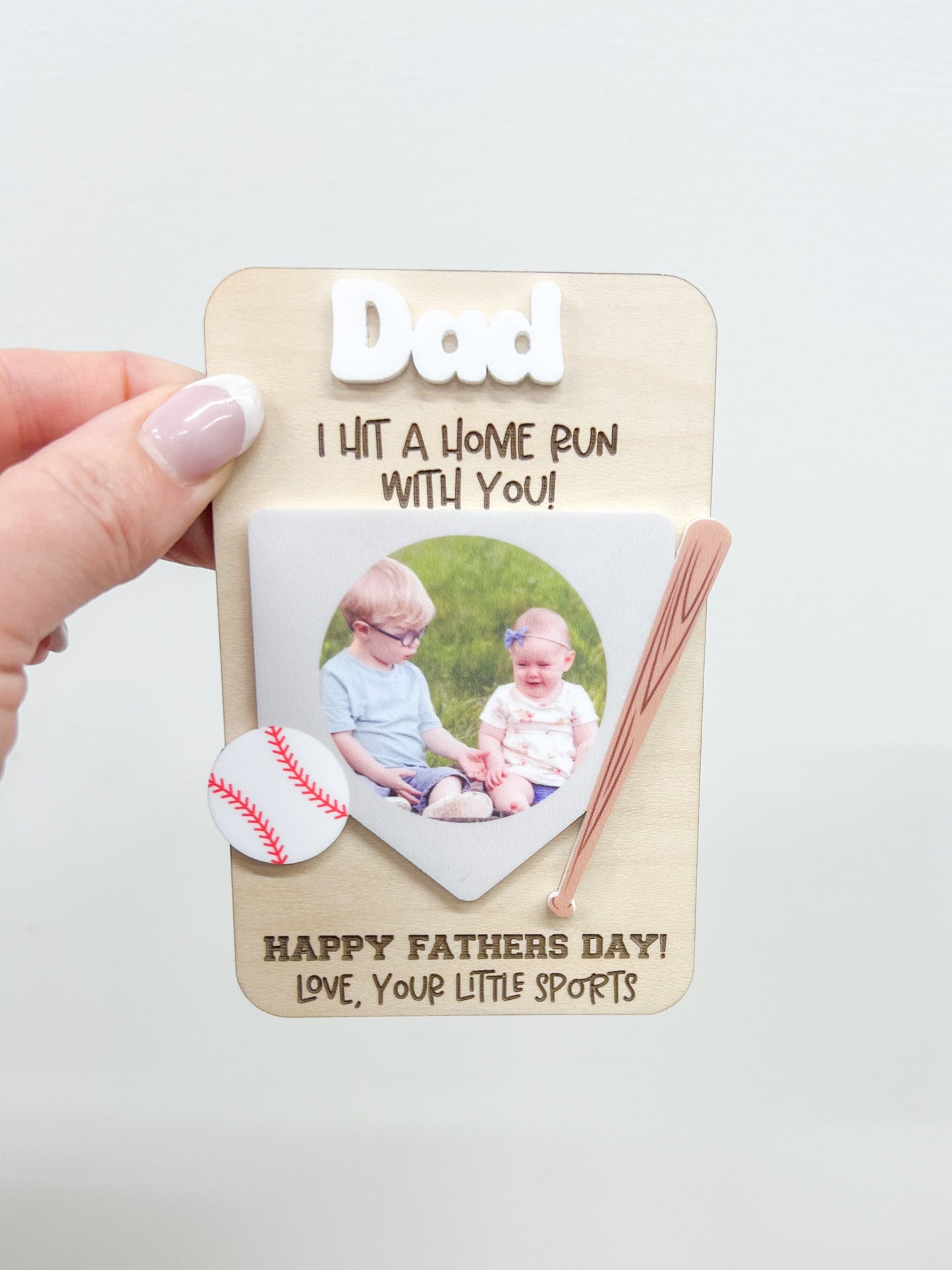 Baseball Father's Day Photo Magnet - Fridge Photo Magnet - Personalized Gift - Baseball Dad - Dad Gift - Father's Day Gift - Gifts for Dad