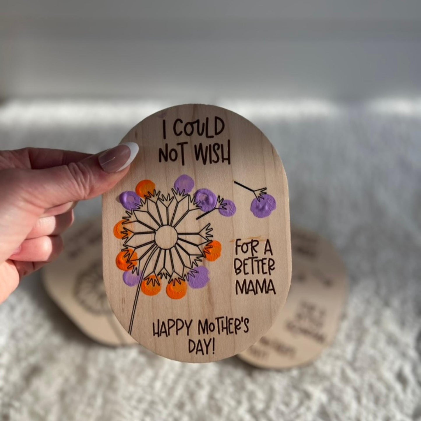 Mother's Day Thumbprint Magnet – Could Not Wish for a Better Mom – Personalized Fingerprint Gift from Kids – Mother's Day Keepsake