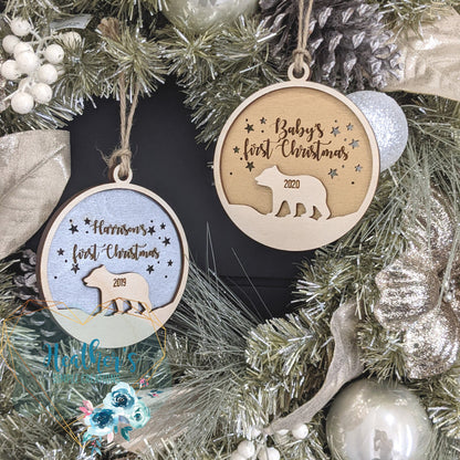 Baby Bear First Christmas Ornament