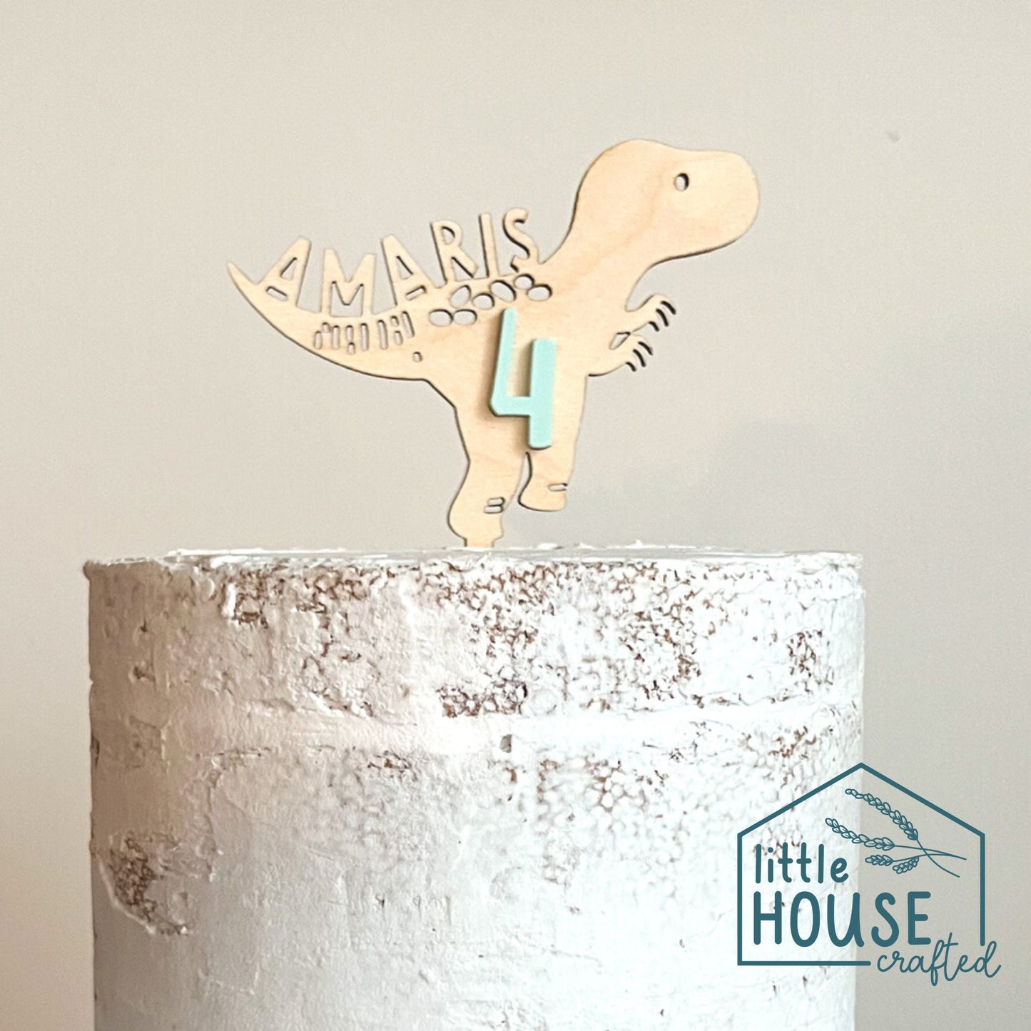 Personalized Trex Birthday Topper