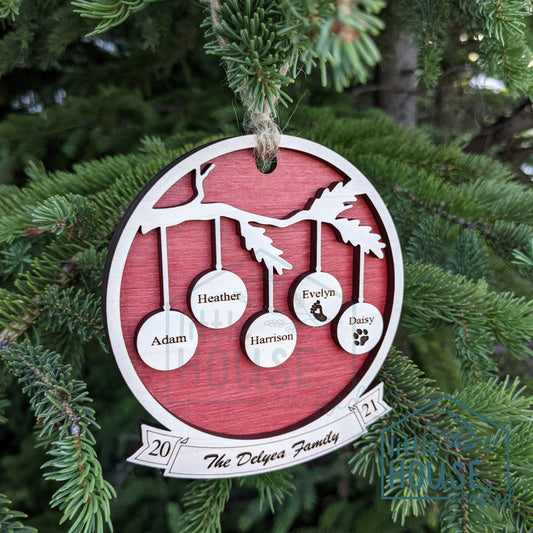 Family Tree Branch Christmas Ornament