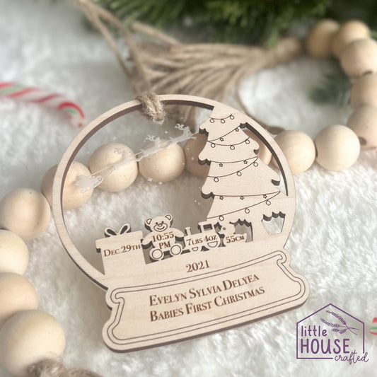 Baby's First Christmas Ornament - Birth Stats Christmas Ornament - Personalized Baby Christmas Ornament - Newborn Christmas Ornament