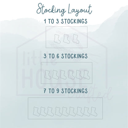 Christmas Stocking Family Sign - Leaning Sign - Personalized - Family Tree - Personalized Christmas Decor- Family Christmas - Wooden Sign