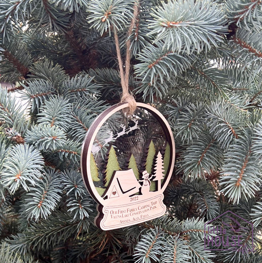 Christmas Camping Personalized Ornament