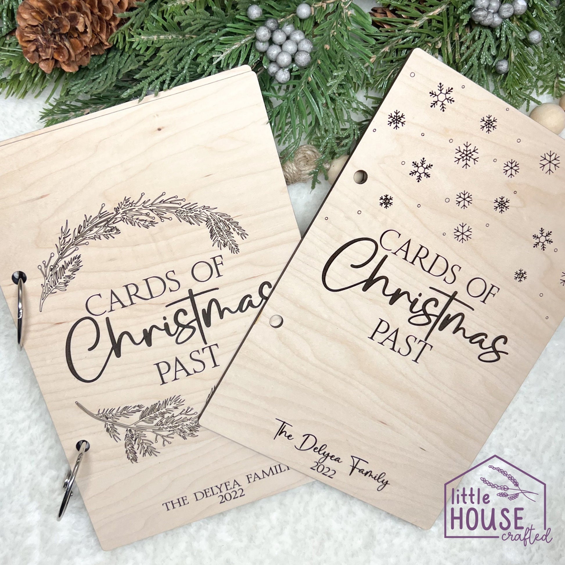 Christmas Card Keeper - Cards of Christmas Past - Card Holder - Greeting Card Binder - Keepsake Gift - Custom Engraved Gift - Memory Book