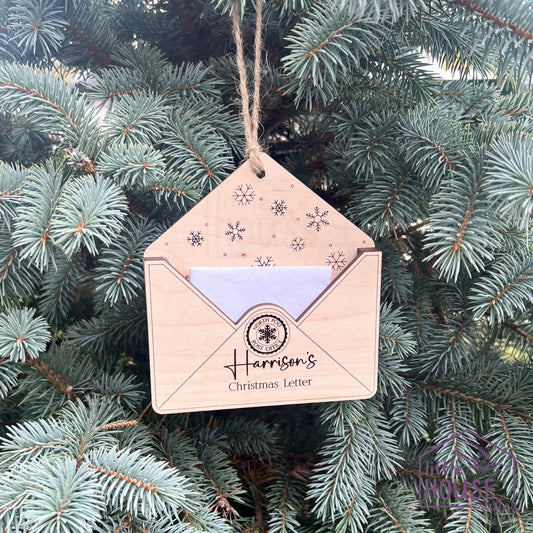 Christmas Santa Letter Ornament - Tradition - Christmas Decor - Santa Envelope - Personalized Santa Envelope - Kids Christmas Ornament