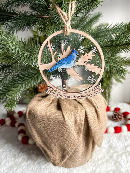 Memorial Christmas Ornament - Cardinal - Blue Jay - Butterfly - Always with you - Loved One - Loving Memory - Sympathy