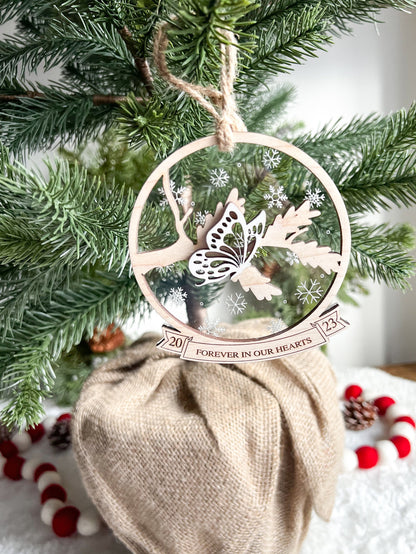 Memorial Christmas Ornament - Cardinal - Blue Jay - Butterfly - Always with you - Loved One - Loving Memory - Sympathy