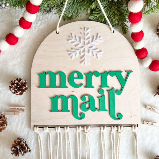 Merry Mail Christmas Card Holder