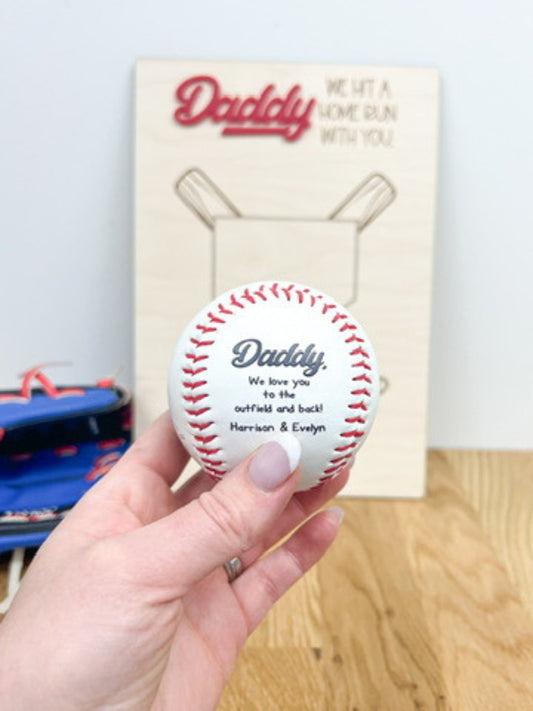 Father's Day Custom Printed Baseball - Personalized Baseball - Father's Day Gift - Custom Printed Photo Gift - Celebrating Dad