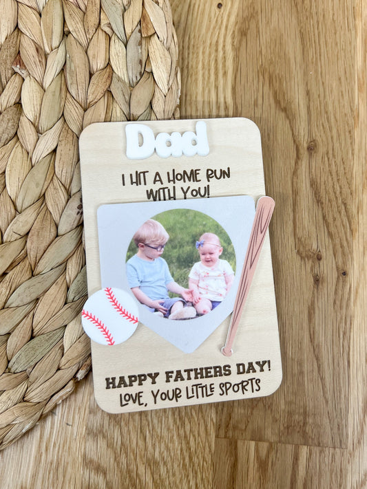 Baseball Father's Day Photo Magnet - Fridge Photo Magnet - Personalized Gift - Baseball Dad - Dad Gift - Father's Day Gift - Gifts for Dad