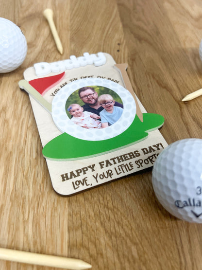 Golf Father's Day Photo Magnet - Fridge Photo Magnet - Personalized Gift - Golfing Dad - Dad Gift - Father's Day Gift - Gifts for Dad