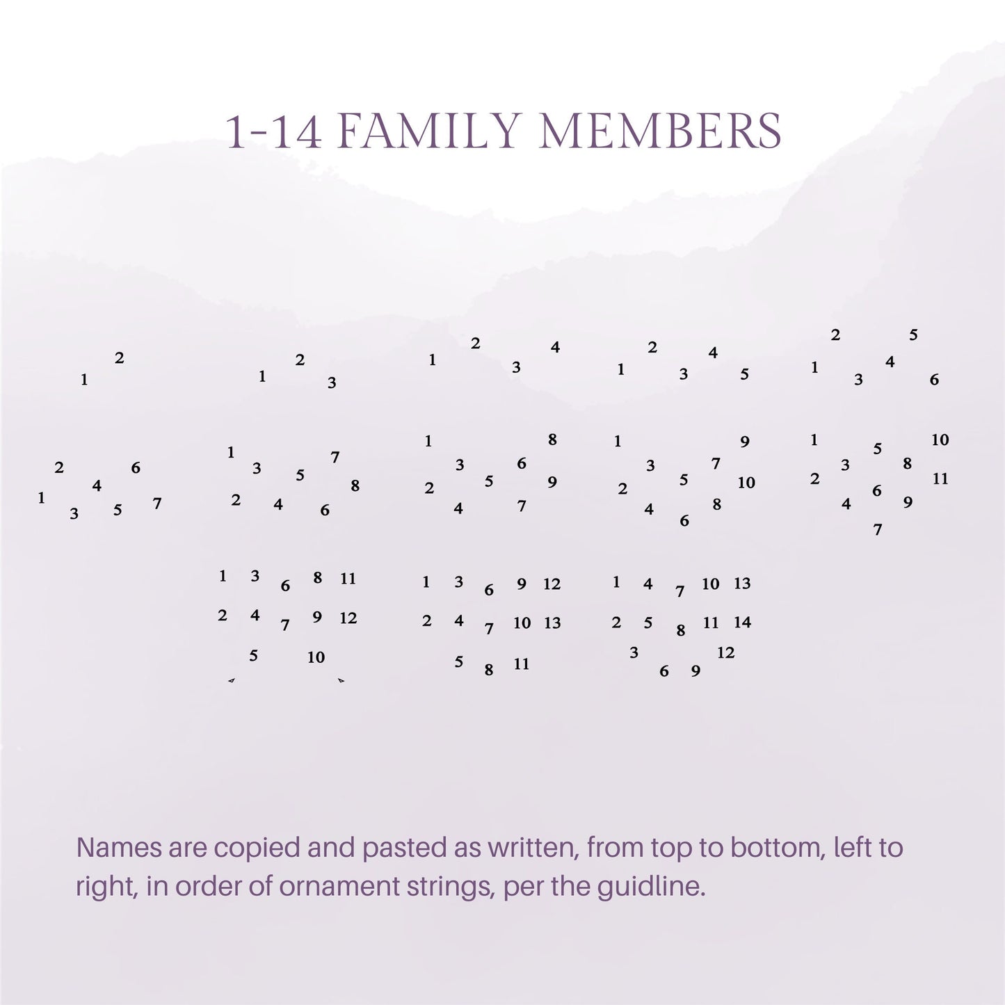 Family Christmas Ornament - 1 - 14 Family Members - Snowflakes- Acrylic - Engraved - Personalized Christmas ornaments - Gift - Family Tree