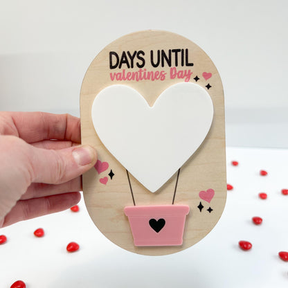 Valentine Countdown Sign - Love is in the air - Days Until Valentine's Day - Whiteboard Sign - Cute Vday Gift