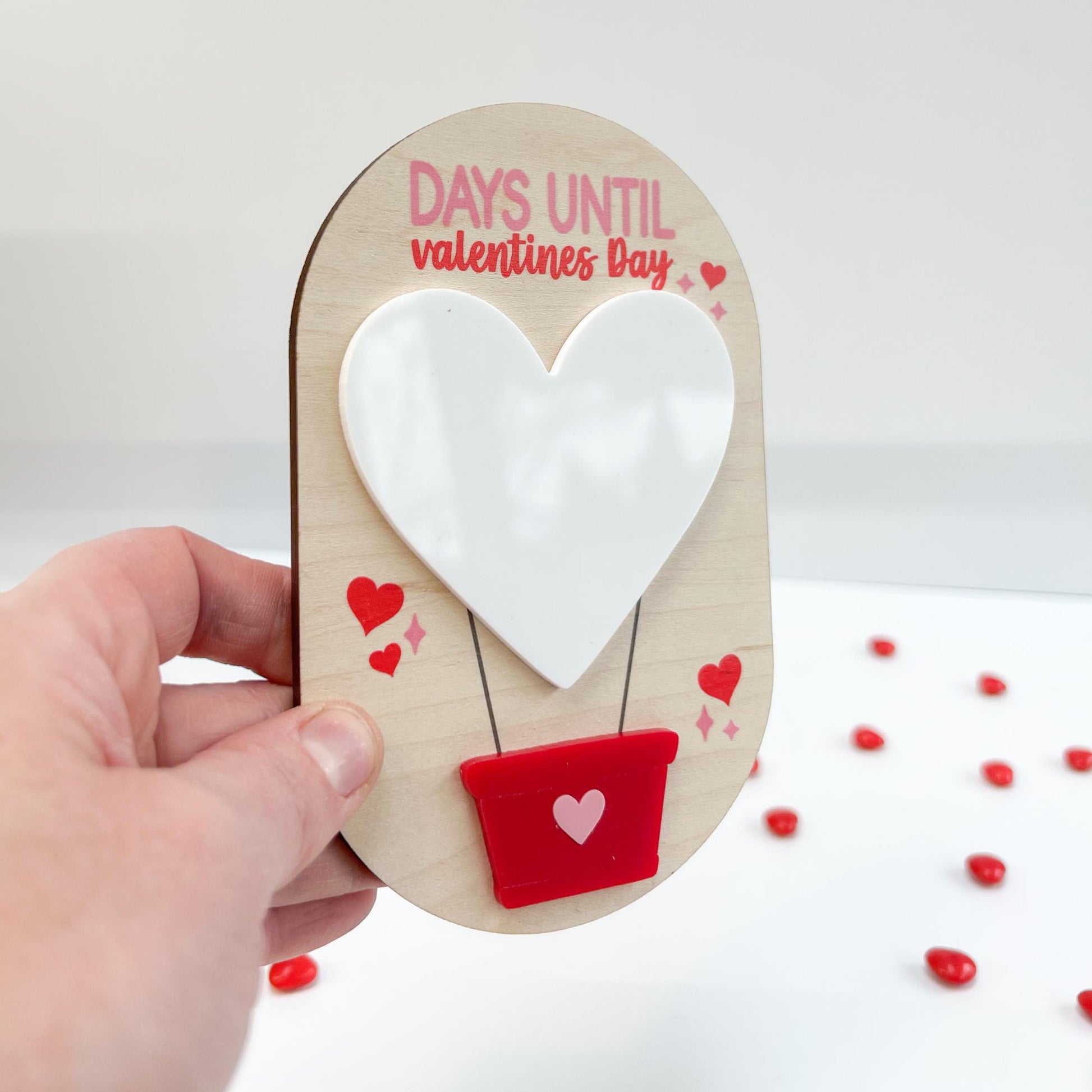 Valentine Countdown Sign - Love is in the air - Days Until Valentine's Day - Whiteboard Sign - Cute Vday Gift