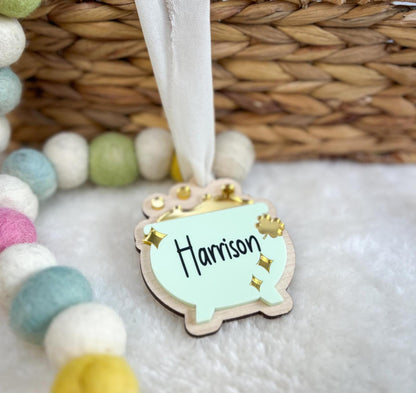 Personalized Pot of Gold - St. Patrick’s Day Acrylic Bag Tag - Leprechaun Gold - Personalized - Lucky Tag