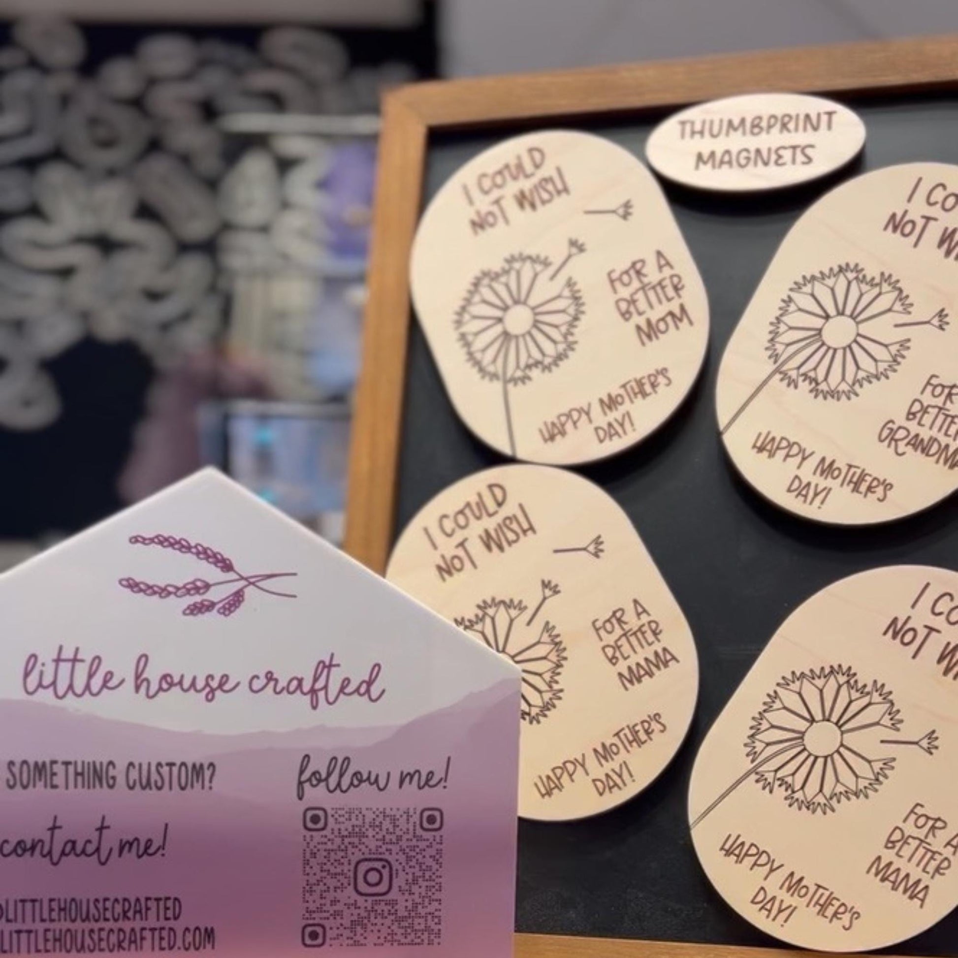 Mother's Day Thumbprint Magnet – Could Not Wish for a Better Mom – Personalized Fingerprint Gift from Kids – Mother's Day Keepsake