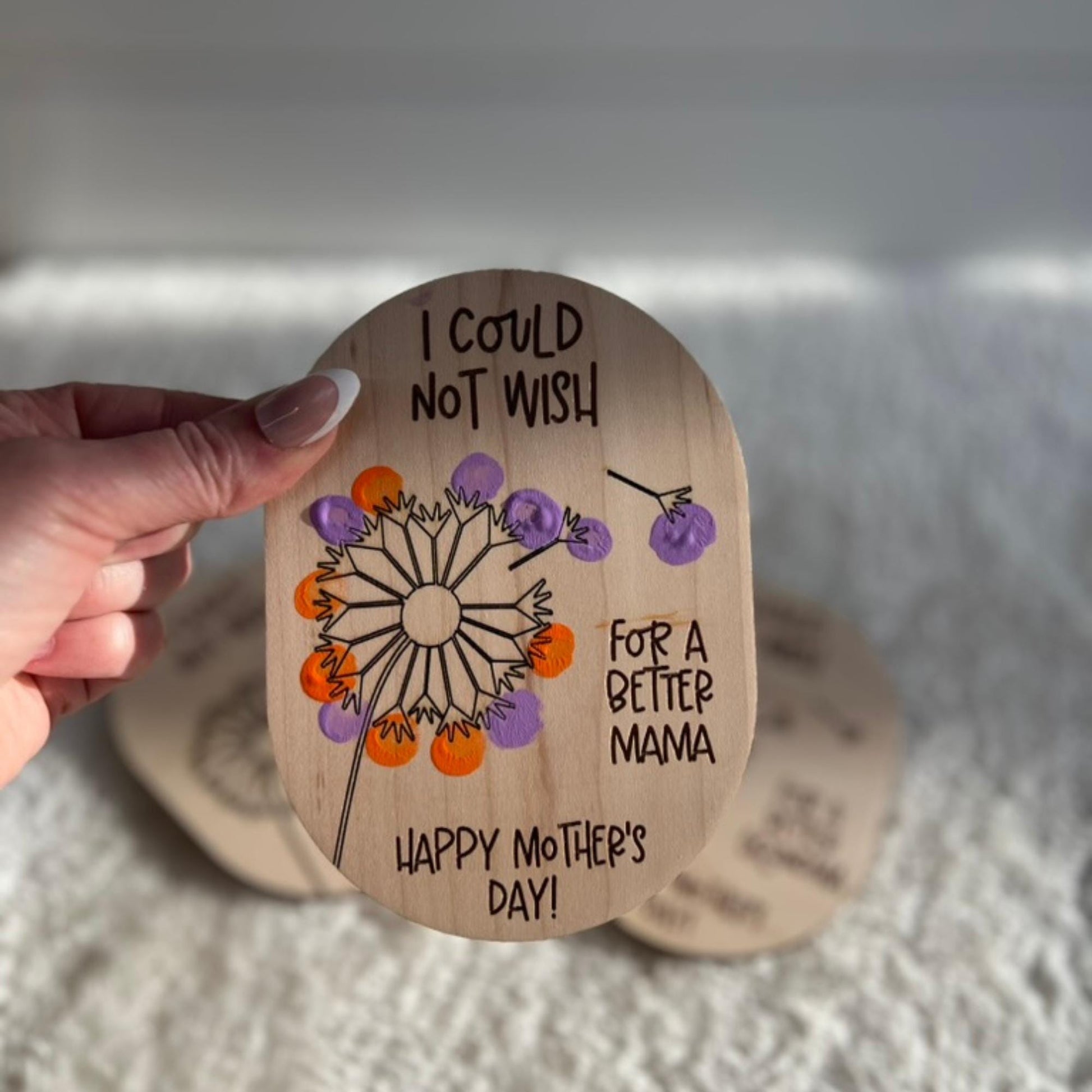 Mother's Day Thumbprint Magnet – Could Not Wish for a Better Mom – Personalized Fingerprint Gift from Kids – Mother's Day Keepsake