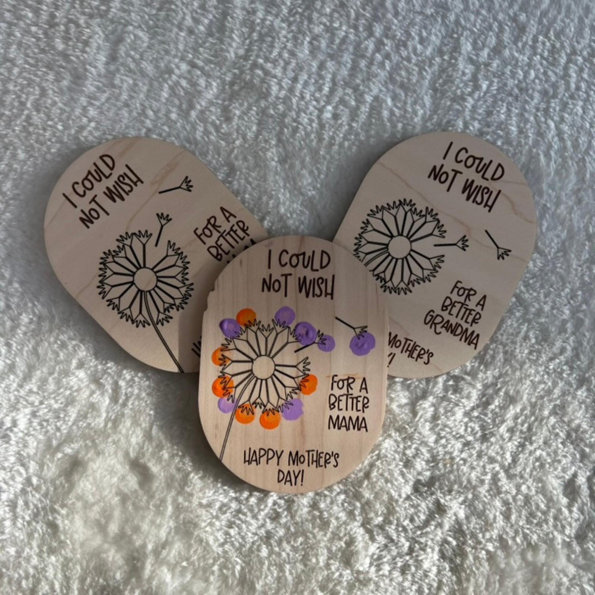 Mother's Day Thumbprint Magnet – Could Not Wish for a Better Mom – Personalized Fingerprint Gift from Kids – Mother's Day Keepsake