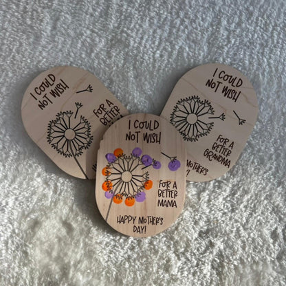 Mother's Day Thumbprint Magnet – Could Not Wish for a Better Mom – Personalized Fingerprint Gift from Kids – Mother's Day Keepsake